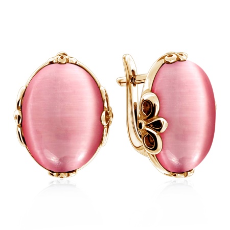 Купить оптом серьги из серебра с кошачий глазами 2320265141-30 от Krasnoe