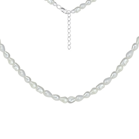 Купить оптом бусы из серебра с жемчугами 8340056246-1-40 от Krasnoe