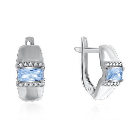 Купить оптом серьги из серебра с фианитами 2340200266-70 от Krasnoe