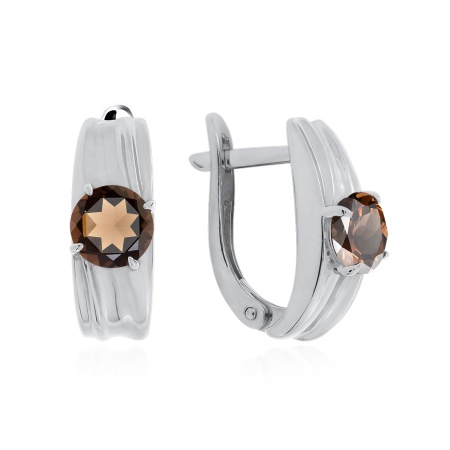 Купить оптом серьги из серебра с топазом 2340101669 от Krasnoe