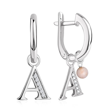 Купить оптом серьги из серебра с опалами и фианитами 2340344523л-30 от Krasnoe