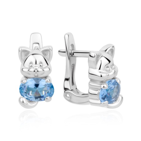 Купить оптом серьги из серебра с ситаллами 2340С36507-70 от Krasnoe