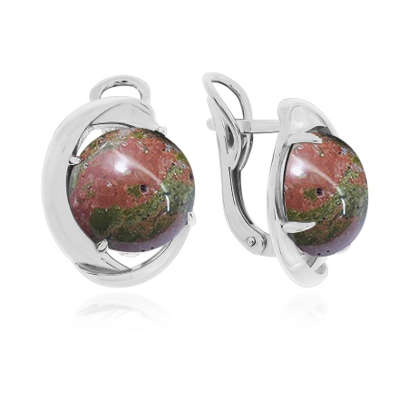 Купить оптом серьги из серебра с яшмой 2340301833 от Krasnoe