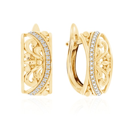 Купить оптом серьги из серебра с фианитами 2329201362л от Krasnoe