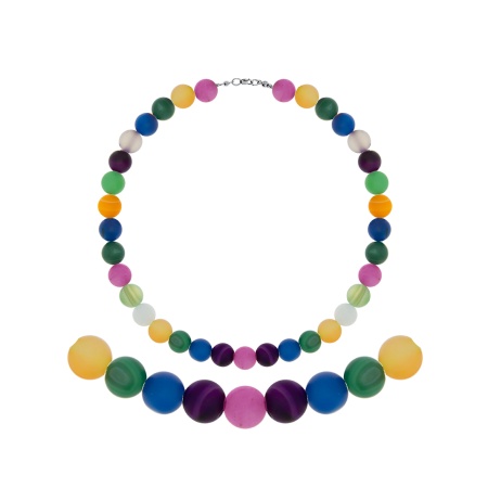 Купить оптом бусы из серебра с агатами 8340396090-40 от Krasnoe