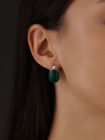 Купить оптом серьги из серебра с агатами 2340390932-60 от Krasnoe