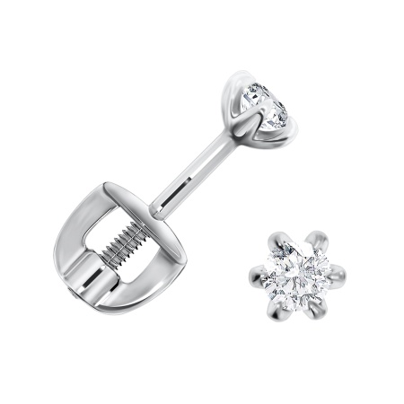 Купить оптом пусеты из серебра с фианитами П340200532 от Krasnoe