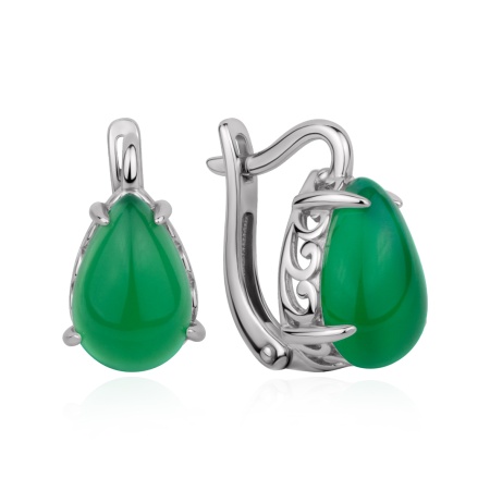 Купить оптом серьги из серебра с агатами 2340396588-60 от Krasnoe