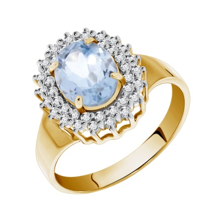 Купить оптом кольцо из серебра с топазом 1329700145л от Krasnoe