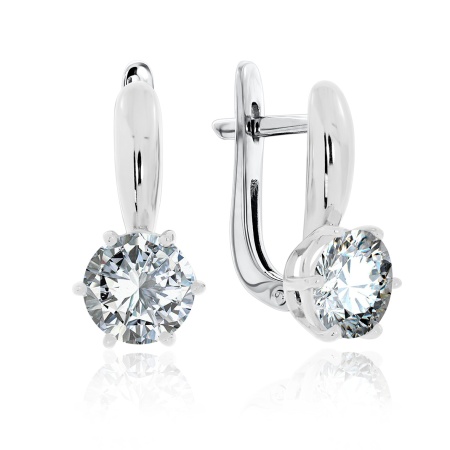 Купить оптом серьги из серебра с фианитами 2340201408-1 от Krasnoe