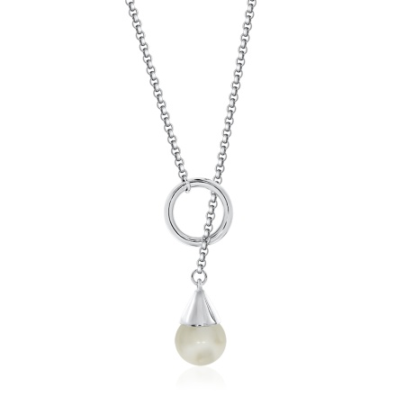 Купить оптом колье из серебра с жемчугом 8340240868-75 от Krasnoe