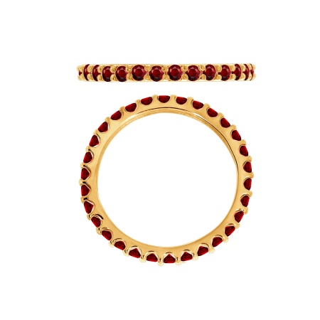 Купить оптом кольцо из серебра с гранатами 1320151315-195 от Krasnoe