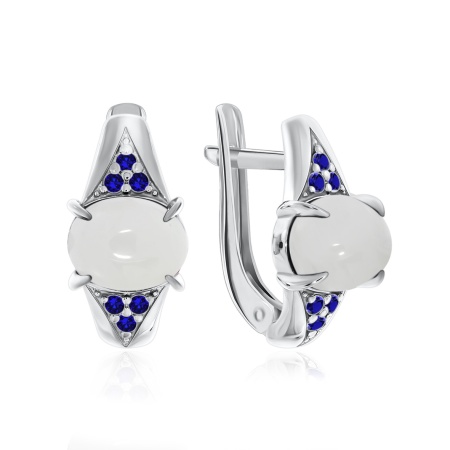 Купить оптом серьги из серебра с агатами и ситаллами 2340390372л-11 от Krasnoe