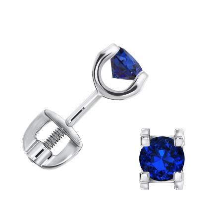 Купить оптом пусеты из серебра с ситаллами П340882140-82 от Krasnoe