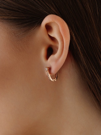 Купить оптом серьги из серебра с фианитами 2320200206 от Krasnoe