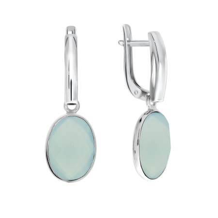 Купить оптом серьги из серебра с халцедонами 2340602876л-69 от Krasnoe