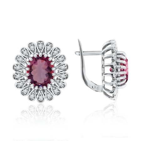 Купить оптом серьги из серебра с фианитами 2340200251-33 от Krasnoe