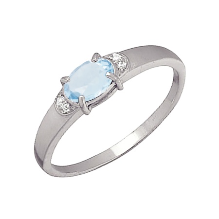 Купить оптом кольцо из серебра с топаз свиссом 3757003126 от Krasnoe