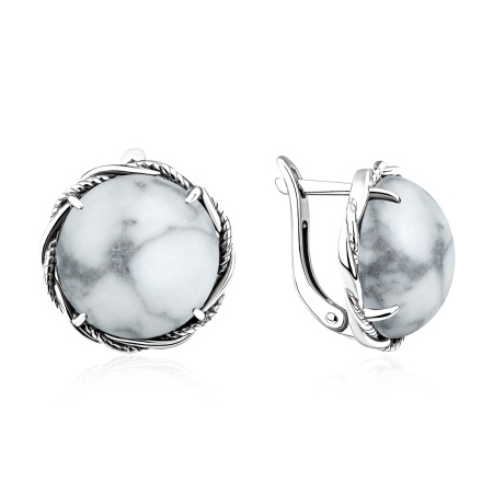 Купить оптом серьги из серебра с кахолонгами 2340К05042 от Krasnoe