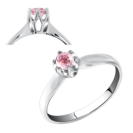 Купить оптом кольцо из серебра с фианитом 1340200038-30 от Krasnoe