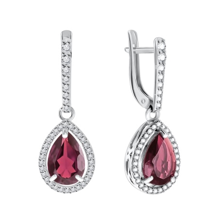 Купить оптом серьги из серебра с фианитами 2340203625л-33 от Krasnoe