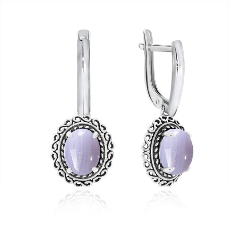 Купить оптом серьги из серебра с агатами 2310392114-84 от Krasnoe