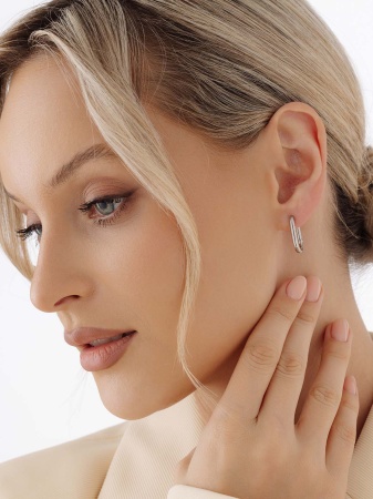 Купить оптом серьги из серебра без вставок 2340405658 от Krasnoe