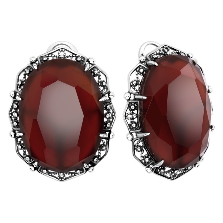 Купить оптом серьги из серебра с агатами 2310395144-31 от Krasnoe