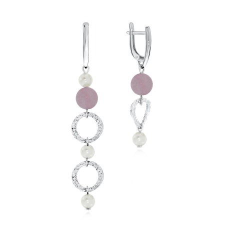 Купить оптом серьги из серебра с бериллами,  морганитами,  аквамаринами и жемчугами 2340871229-71 от Krasnoe