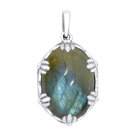 Купить оптом подвеска из серебра с лабрадоритом 3340Л05729 от Krasnoe