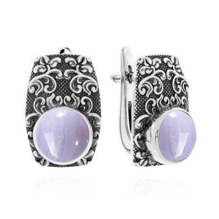 Купить оптом серьги из серебра с агатами 2310391366-84 от Krasnoe
