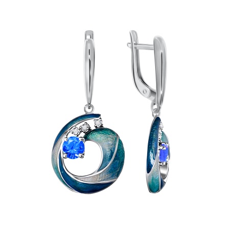 Купить оптом серьги из серебра с фианитом 3647013549-8 от Krasnoe