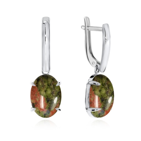 Купить оптом серьги из серебра с яшмой 2340302314 от Krasnoe