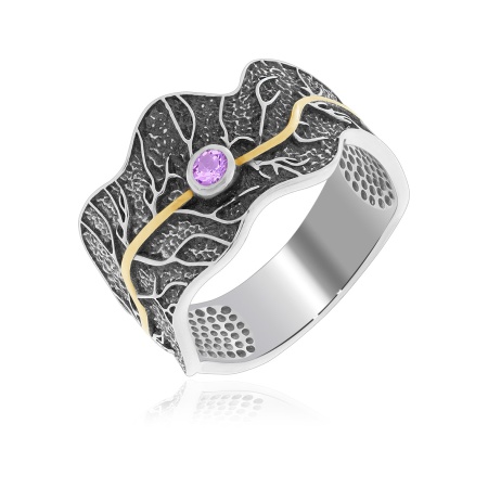 Купить оптом кольцо из серебра с аметистом 1317061774 от Krasnoe