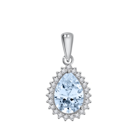 Купить оптом подвеска из серебра с кварцем и фианитами 3340180148л-70 от Krasnoe