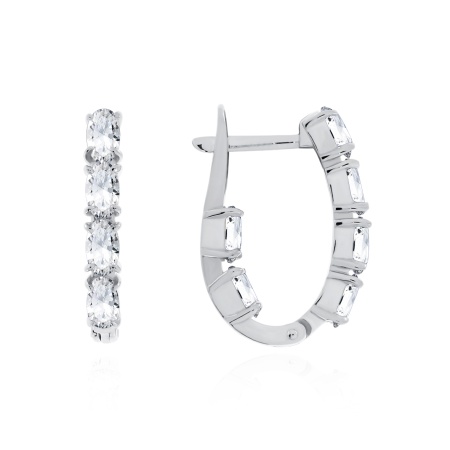 Купить оптом серьги из серебра с бриллианитами 2340Б11164 от Krasnoe