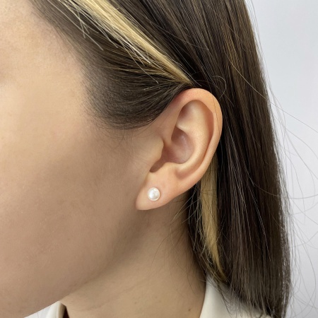 Купить оптом серьги из серебра с жемчугом 2340052180 от Krasnoe