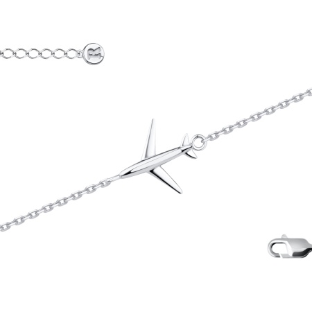 Купить оптом браслет из серебра без вставок 4340405618-16-16 от Krasnoe