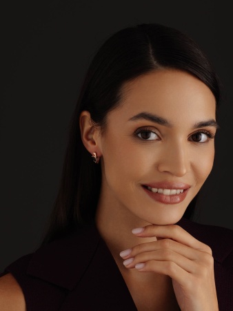 Купить оптом серьги из серебра с гранатами 2320155498 от Krasnoe