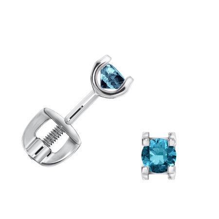 Купить оптом пусеты из серебра с фианитами П340202130-76 от Krasnoe