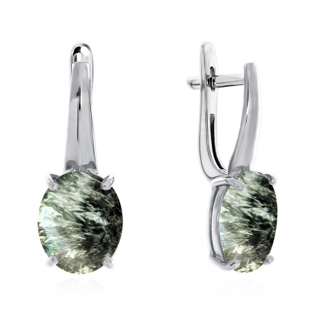 Купить оптом серьги из серебра с серафинитами 2340920137 от Krasnoe