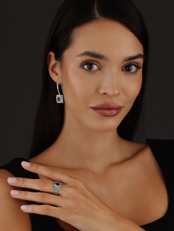 Купить оптом серьги из серебра с агатами 2317392392-60 от Krasnoe