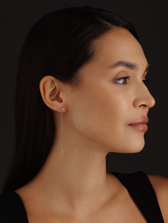 Купить оптом серьги из серебра с фианитами Ц340200325-1 от Krasnoe