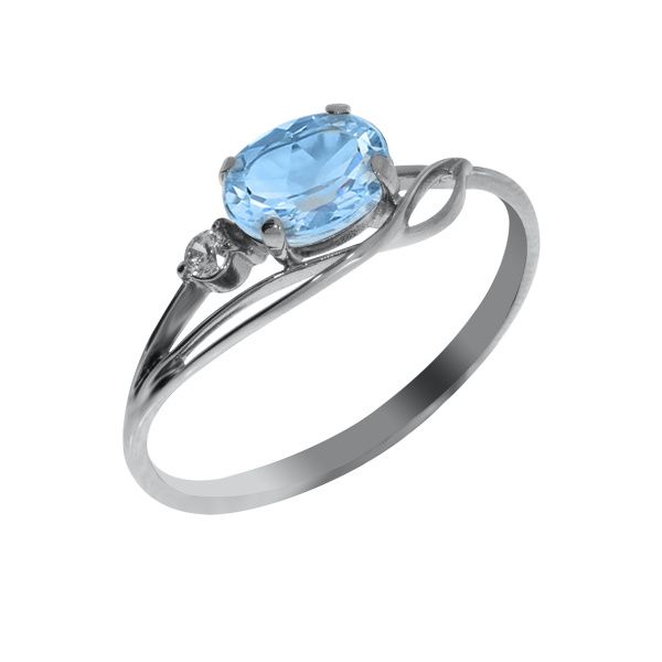 Купить оптом кольцо из серебра с топазом 1R82146 от Krasnoe