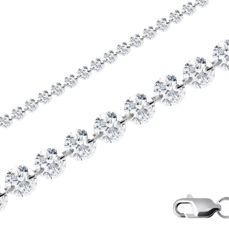 Купить оптом браслет из серебра с фианитами 4340203040-18-2 от Krasnoe