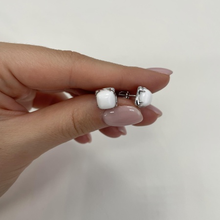 Купить оптом пусеты из серебра с агатами 2340391216-10 от Krasnoe