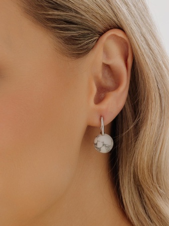 Купить оптом серьги из серебра с кахолонгами 2340К04318 от Krasnoe