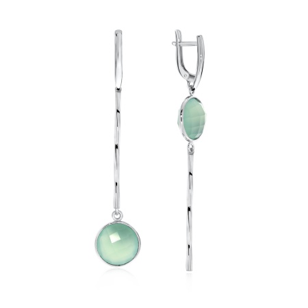 Купить оптом серьги из серебра с халцедонами 2340602928-69 от Krasnoe