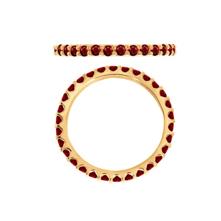 Купить оптом кольцо из серебра с гранатами 1320151315-160 от Krasnoe