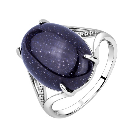 Купить оптом кольцо из серебра с авантюрин синт.ом 1340365955-80 от Krasnoe